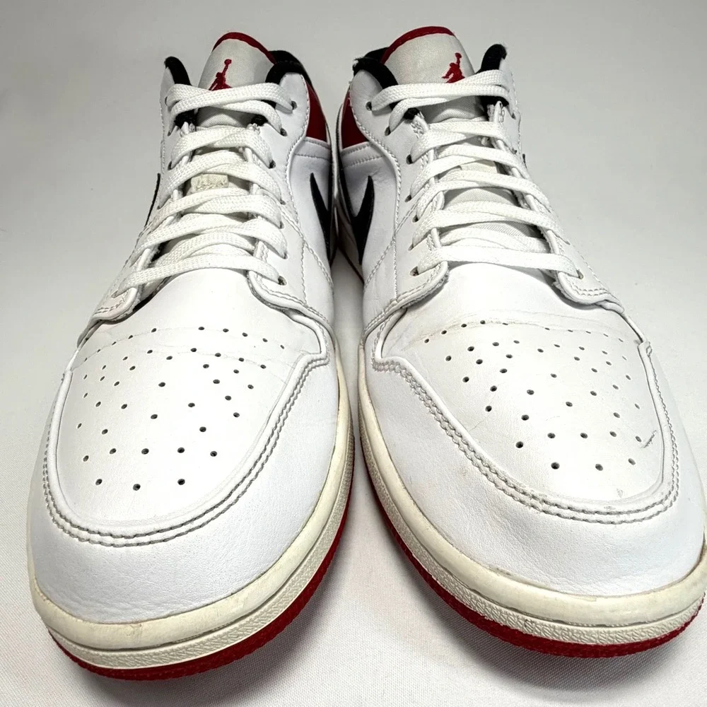Air Jordan 1 Low Chicago Black Toe White Red‎ Black Men's Size 12 553558-118
